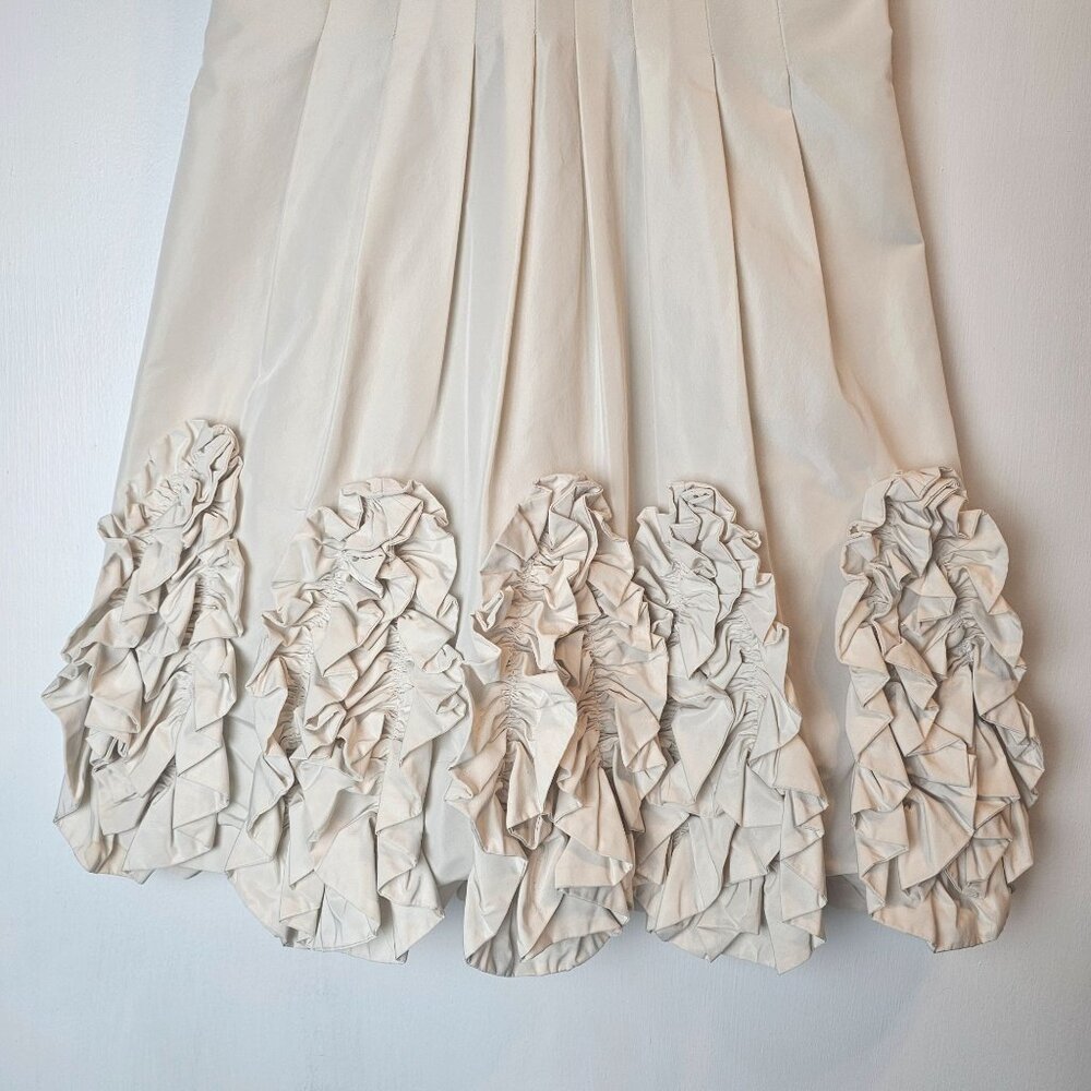 BCBGMaxazria 2009 Taylor Swift Off White-Beige Corozo VVV6D633 Lined Mini Dress - Picture 5 of 12
